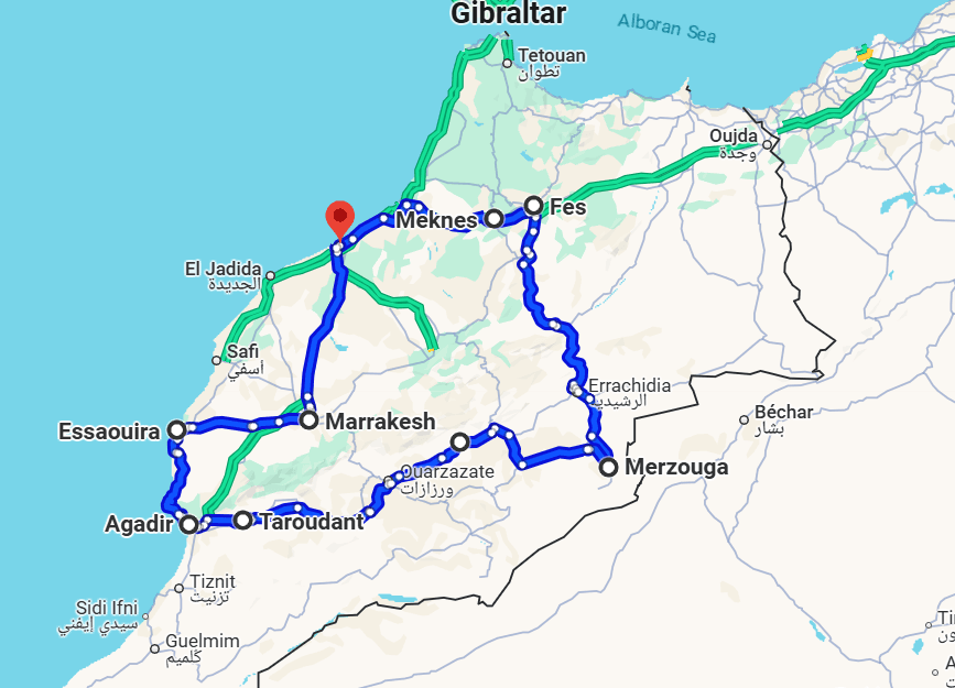 15 days from Casablanca to Marrakech 15 days from Casablanca to Marrakech