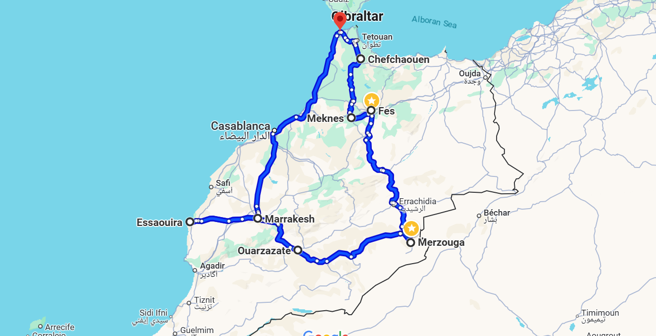 12 days desert tour from Tangier